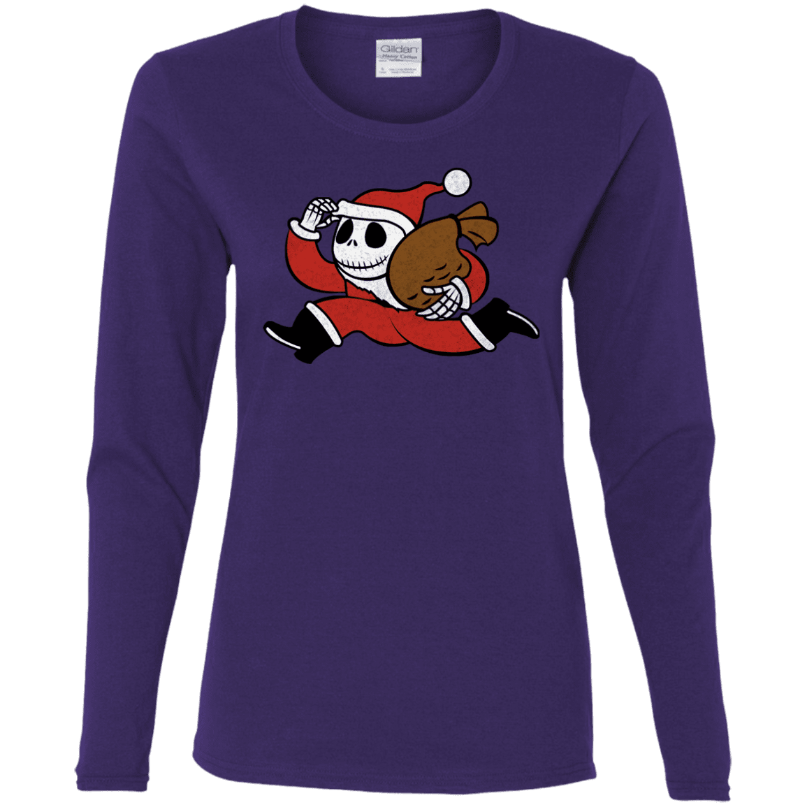 T-Shirts Purple / S Monopoly Skellington Women's Long Sleeve T-Shirt