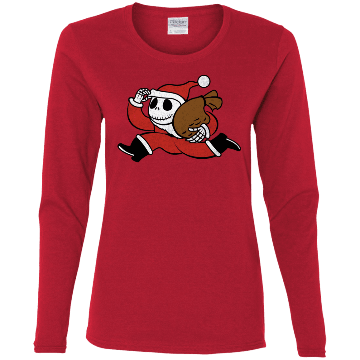 T-Shirts Red / S Monopoly Skellington Women's Long Sleeve T-Shirt