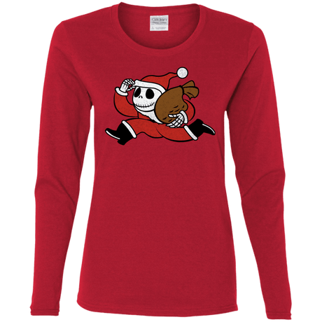 T-Shirts Red / S Monopoly Skellington Women's Long Sleeve T-Shirt