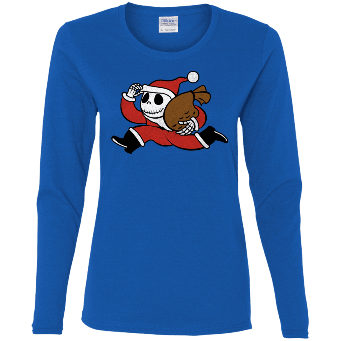 T-Shirts Royal / S Monopoly Skellington Women's Long Sleeve T-Shirt