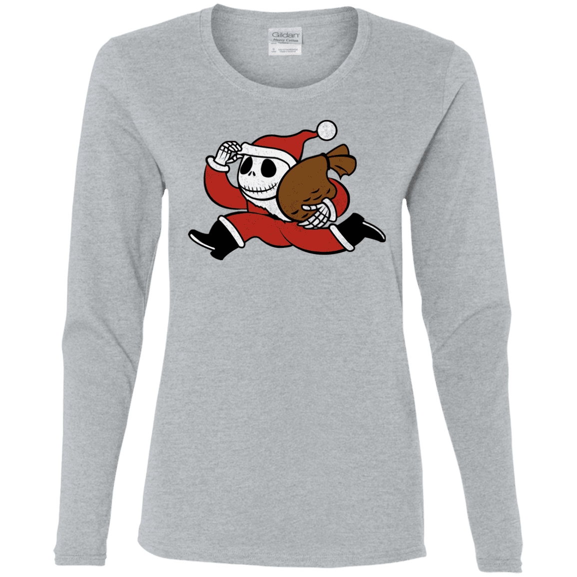 T-Shirts Sport Grey / S Monopoly Skellington Women's Long Sleeve T-Shirt