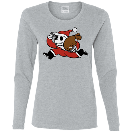 T-Shirts Sport Grey / S Monopoly Skellington Women's Long Sleeve T-Shirt