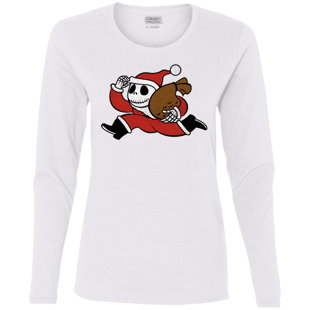 T-Shirts White / S Monopoly Skellington Women's Long Sleeve T-Shirt