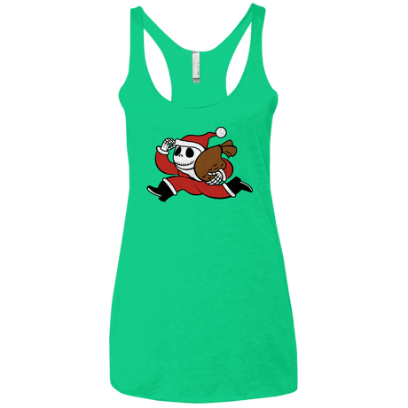 T-Shirts Envy / X-Small Monopoly Skellington Women's Triblend Racerback Tank