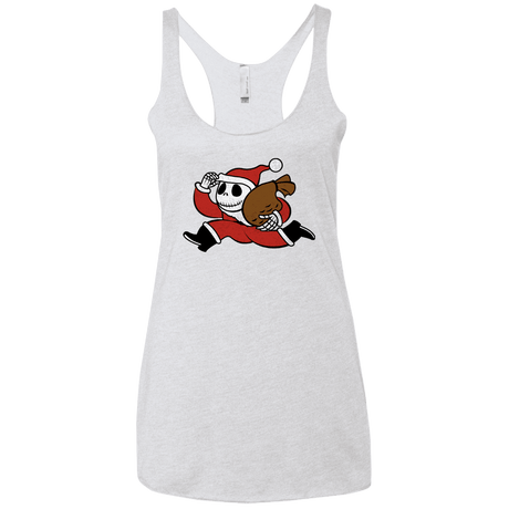 T-Shirts Heather White / X-Small Monopoly Skellington Women's Triblend Racerback Tank
