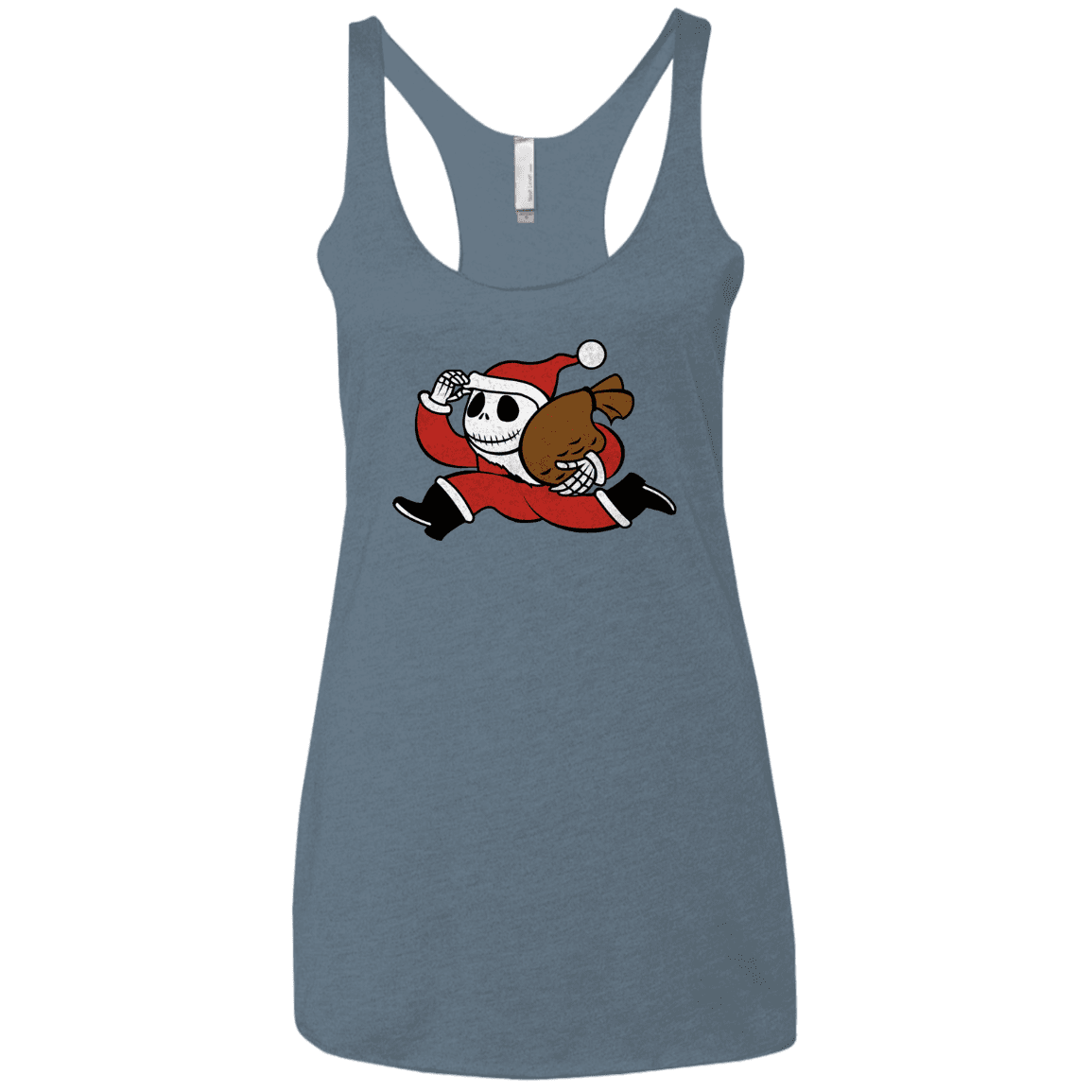 T-Shirts Indigo / X-Small Monopoly Skellington Women's Triblend Racerback Tank