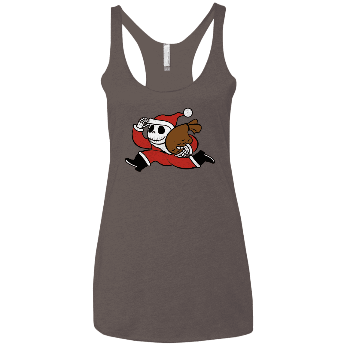 T-Shirts Macchiato / X-Small Monopoly Skellington Women's Triblend Racerback Tank
