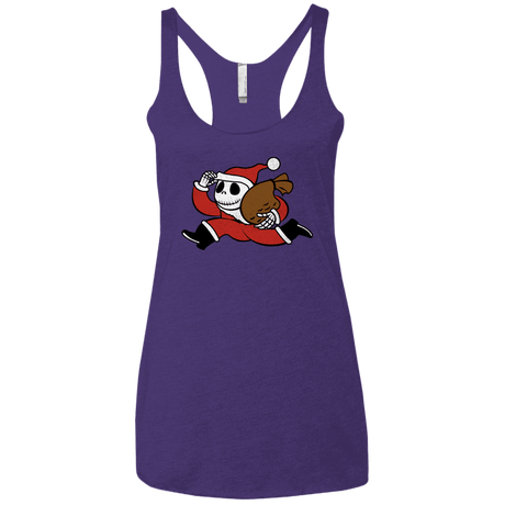 T-Shirts Purple Rush / X-Small Monopoly Skellington Women's Triblend Racerback Tank