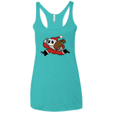 T-Shirts Tahiti Blue / X-Small Monopoly Skellington Women's Triblend Racerback Tank