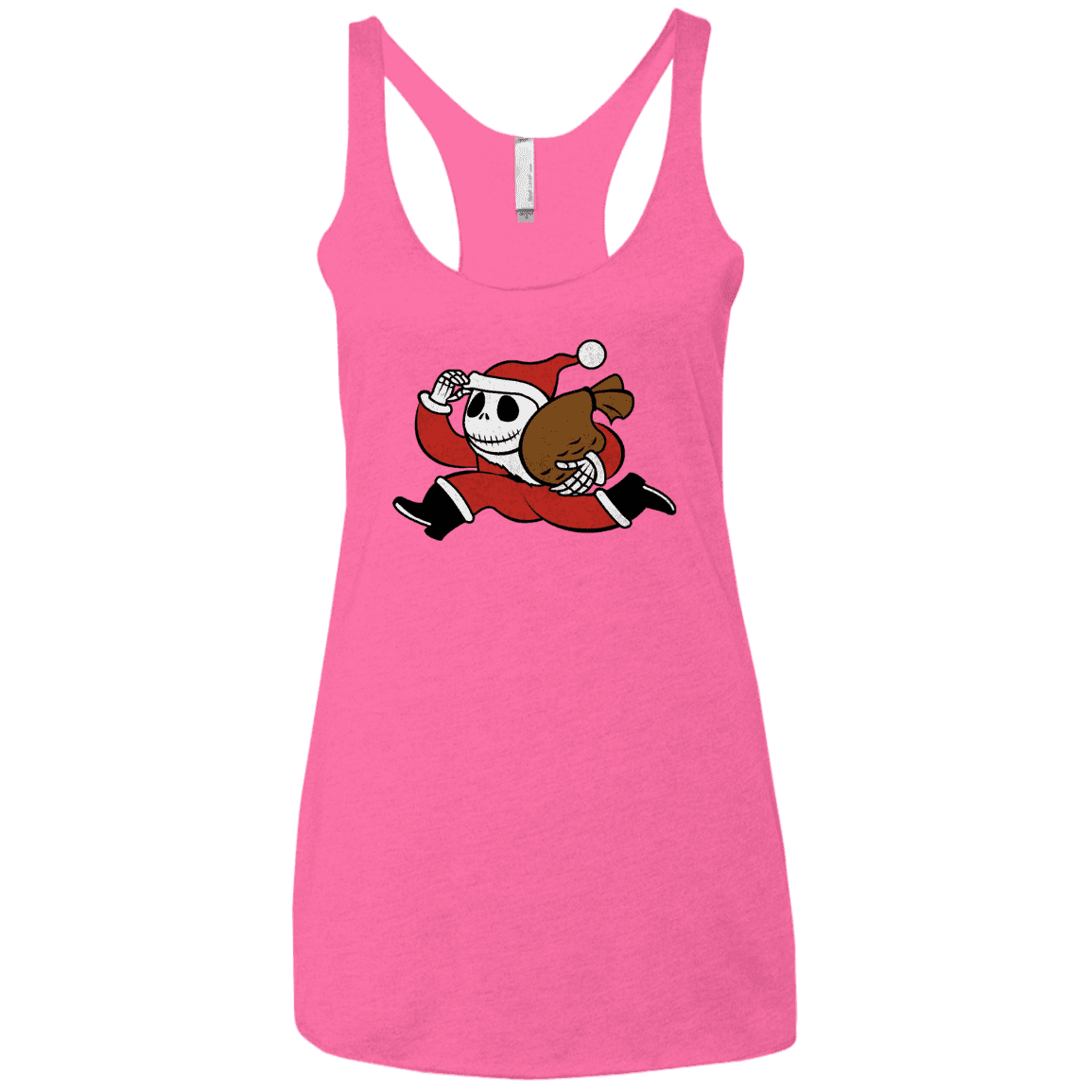 T-Shirts Vintage Pink / X-Small Monopoly Skellington Women's Triblend Racerback Tank
