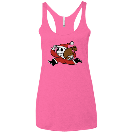 T-Shirts Vintage Pink / X-Small Monopoly Skellington Women's Triblend Racerback Tank