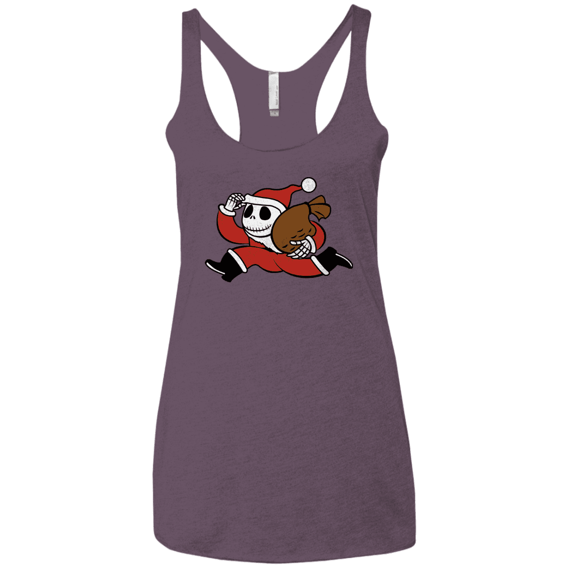 T-Shirts Vintage Purple / X-Small Monopoly Skellington Women's Triblend Racerback Tank