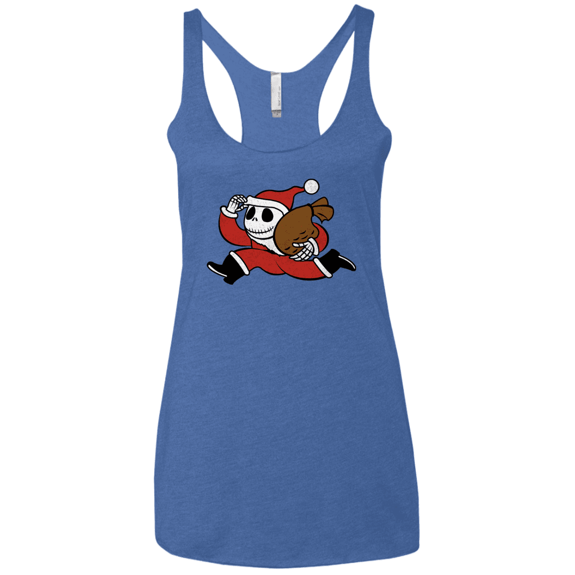 T-Shirts Vintage Royal / X-Small Monopoly Skellington Women's Triblend Racerback Tank