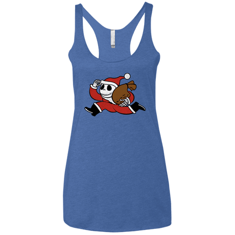 T-Shirts Vintage Royal / X-Small Monopoly Skellington Women's Triblend Racerback Tank