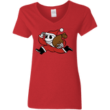 T-Shirts Red / S Monopoly Skellington Women's V-Neck T-Shirt