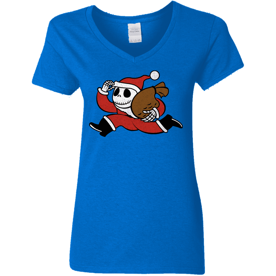 T-Shirts Royal / S Monopoly Skellington Women's V-Neck T-Shirt