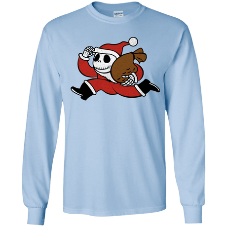 T-Shirts Light Blue / YS Monopoly Skellington Youth Long Sleeve T-Shirt