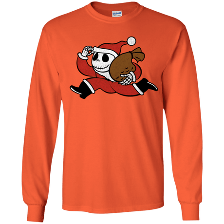 T-Shirts Orange / YS Monopoly Skellington Youth Long Sleeve T-Shirt
