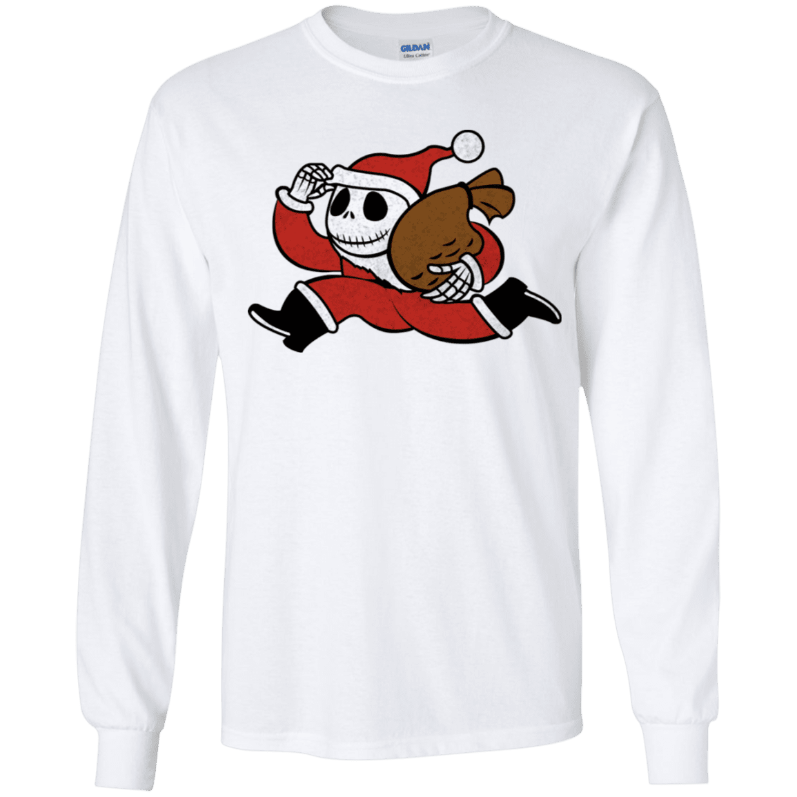 T-Shirts White / YS Monopoly Skellington Youth Long Sleeve T-Shirt