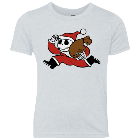T-Shirts Heather White / YXS Monopoly Skellington Youth Triblend T-Shirt