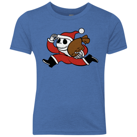 T-Shirts Vintage Royal / YXS Monopoly Skellington Youth Triblend T-Shirt
