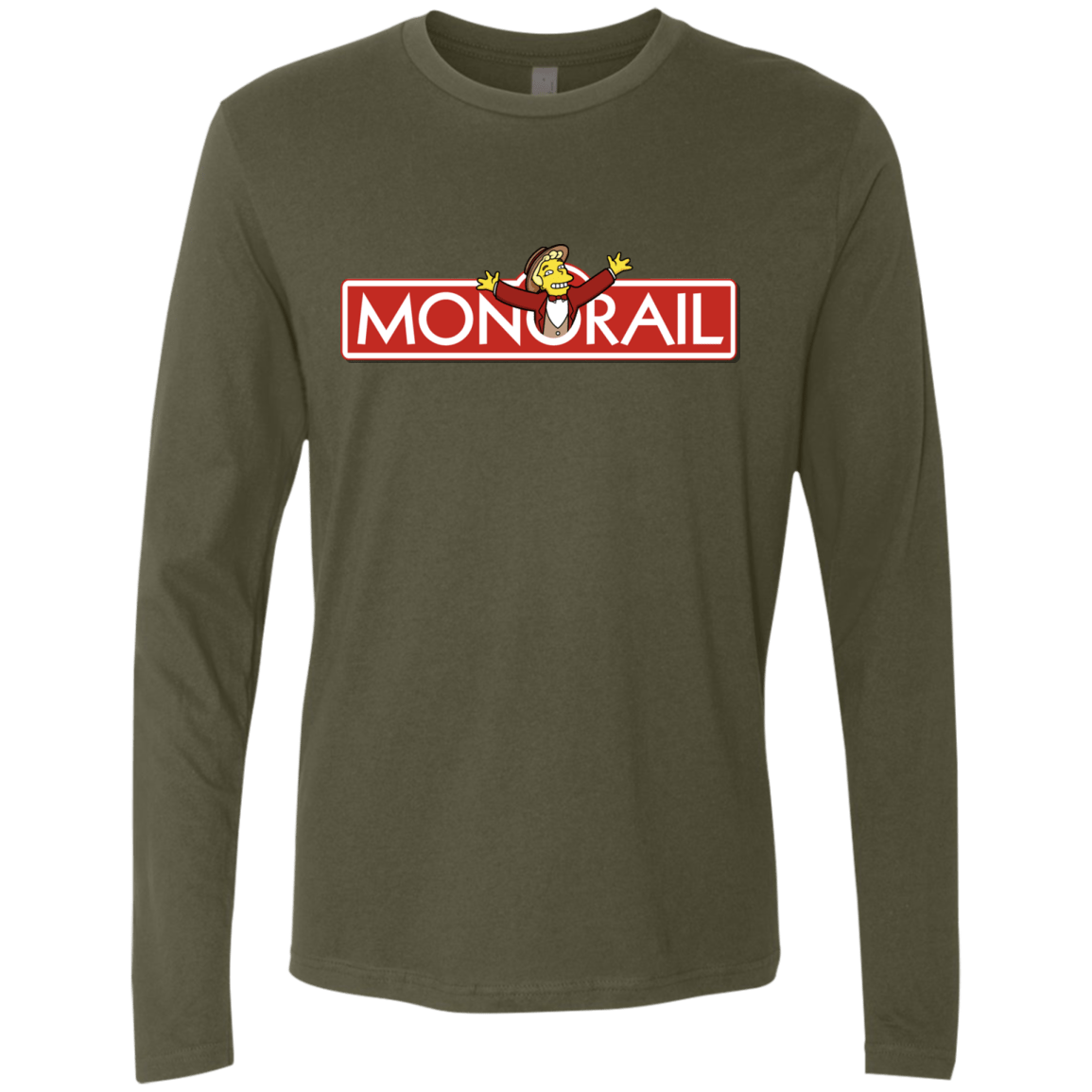 T-Shirts Military Green / S Monorail Men's Premium Long Sleeve