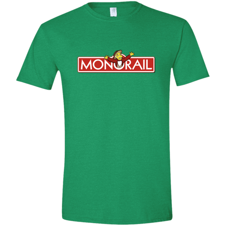 T-Shirts Heather Irish Green / S Monorail Men's Semi-Fitted Softstyle