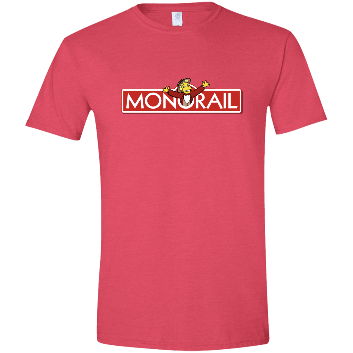 T-Shirts Heather Red / S Monorail Men's Semi-Fitted Softstyle