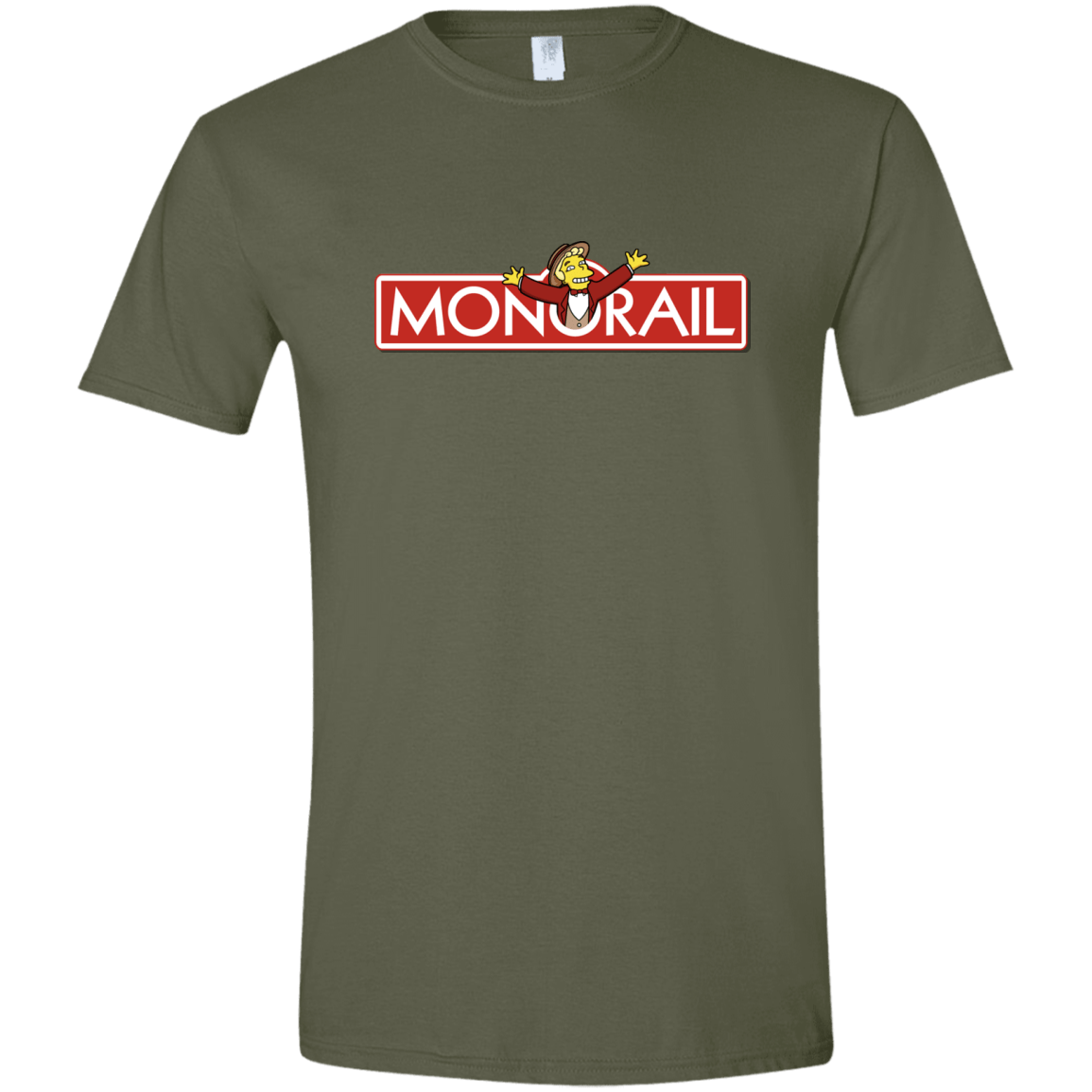 T-Shirts Military Green / S Monorail Men's Semi-Fitted Softstyle