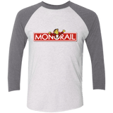 T-Shirts Heather White/Premium Heather / X-Small Monorail Men's Triblend 3/4 Sleeve