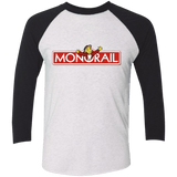 T-Shirts Heather White/Vintage Black / X-Small Monorail Men's Triblend 3/4 Sleeve