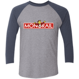 T-Shirts Premium Heather/Vintage Navy / X-Small Monorail Men's Triblend 3/4 Sleeve