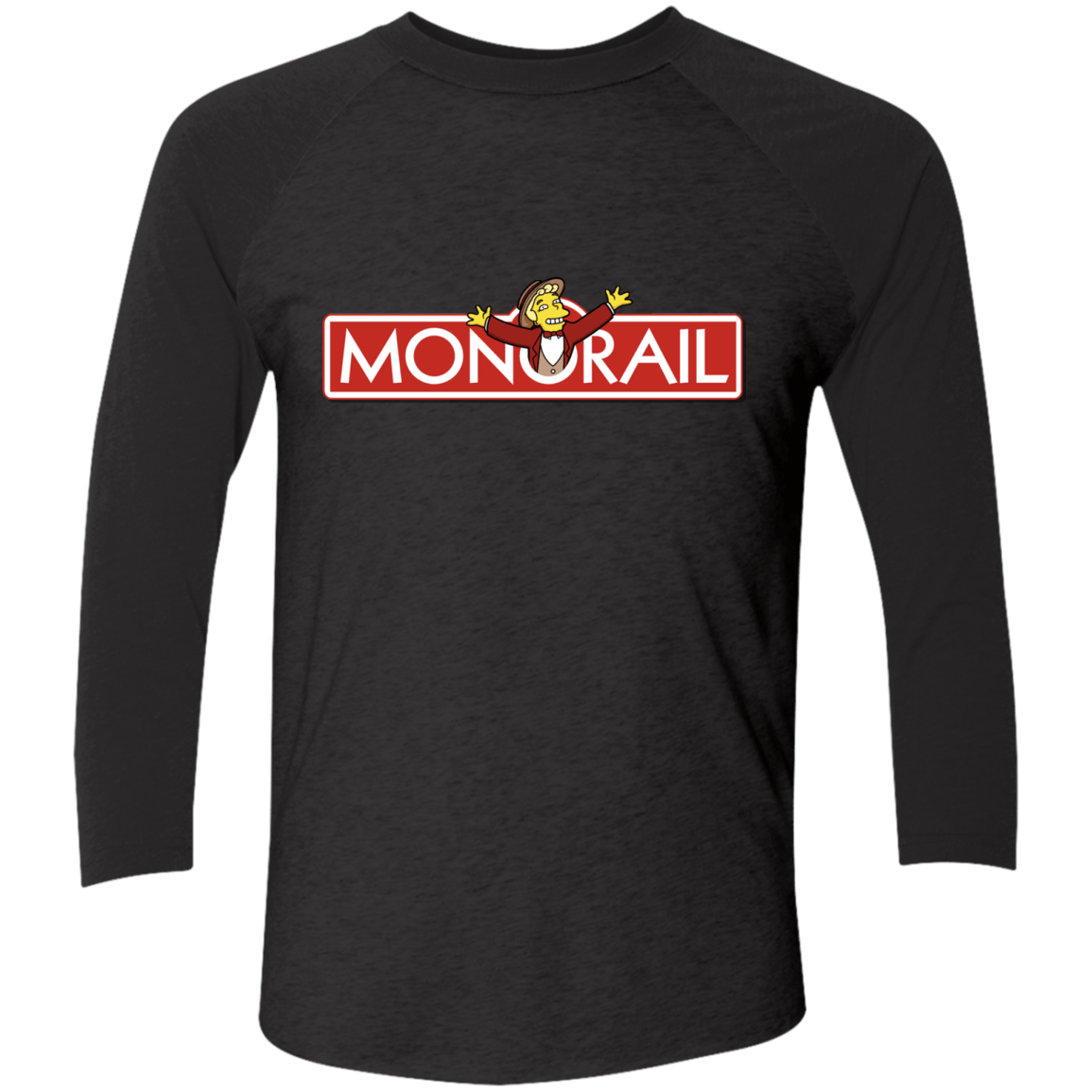 T-Shirts Vintage Black/Vintage Black / X-Small Monorail Men's Triblend 3/4 Sleeve