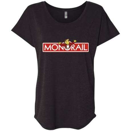 T-Shirts Vintage Black / X-Small Monorail Triblend Dolman Sleeve