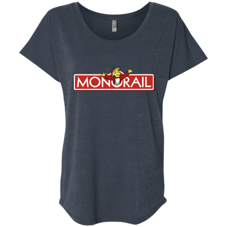 T-Shirts Vintage Navy / X-Small Monorail Triblend Dolman Sleeve