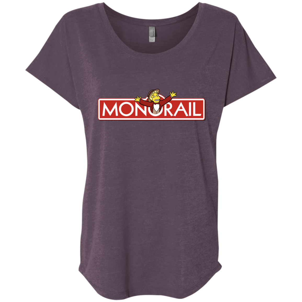 T-Shirts Vintage Purple / X-Small Monorail Triblend Dolman Sleeve