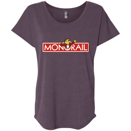 T-Shirts Vintage Purple / X-Small Monorail Triblend Dolman Sleeve