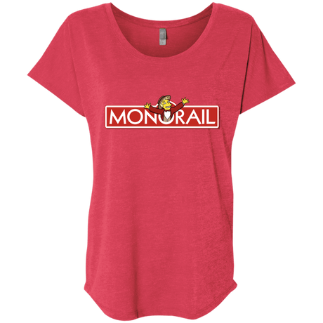 T-Shirts Vintage Red / X-Small Monorail Triblend Dolman Sleeve