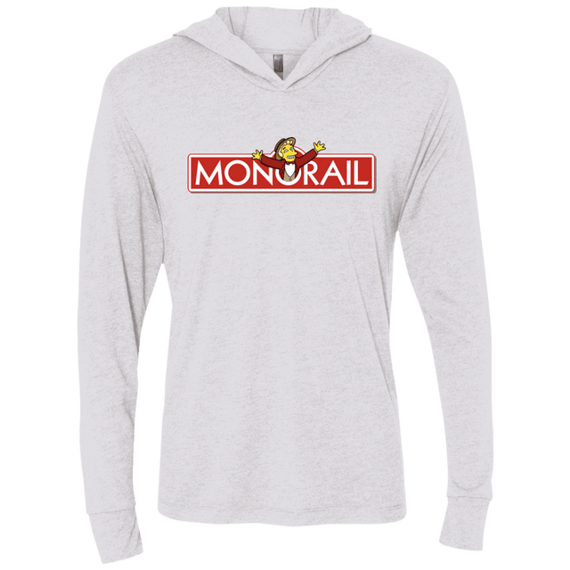 T-Shirts Heather White / X-Small Monorail Triblend Long Sleeve Hoodie Tee