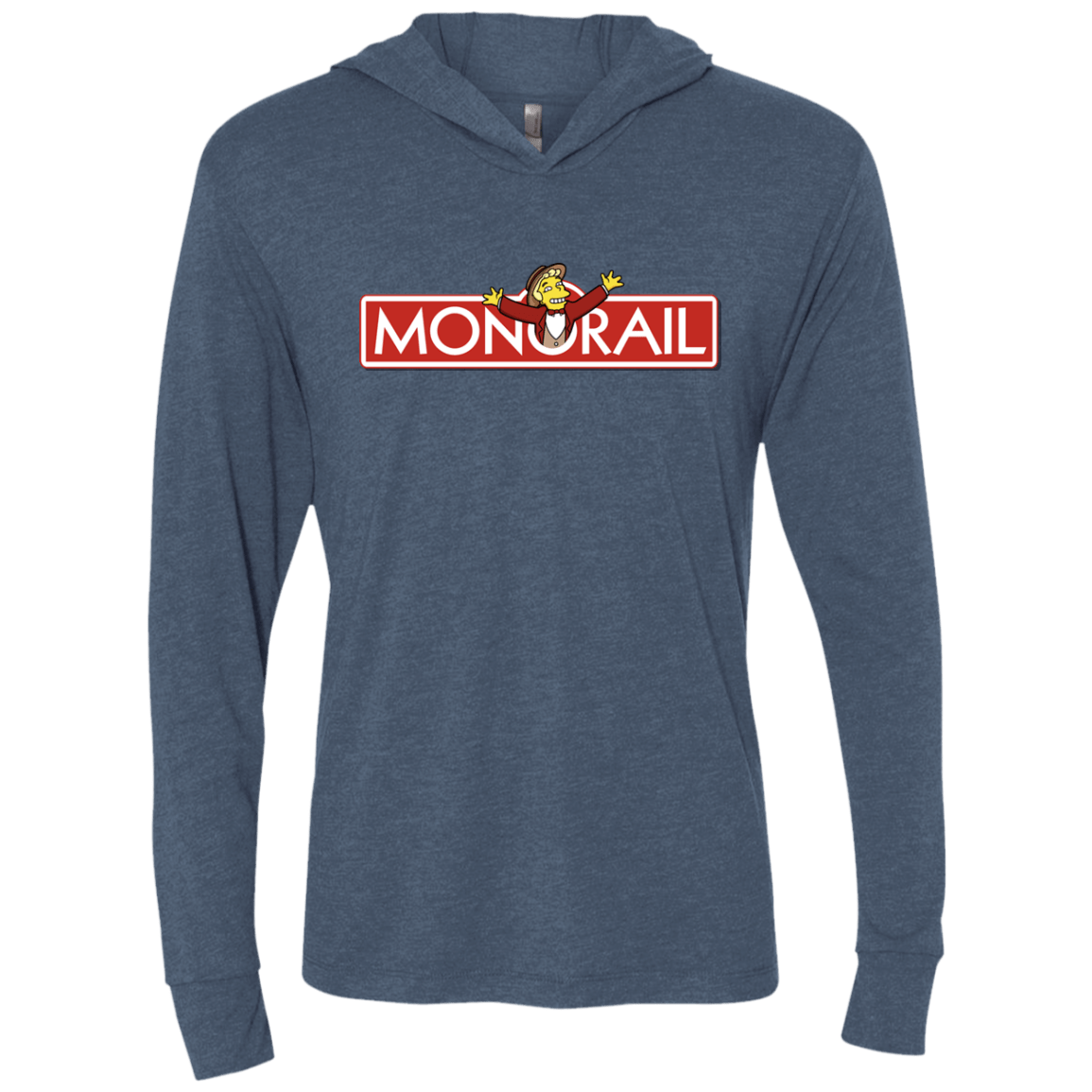 T-Shirts Indigo / X-Small Monorail Triblend Long Sleeve Hoodie Tee