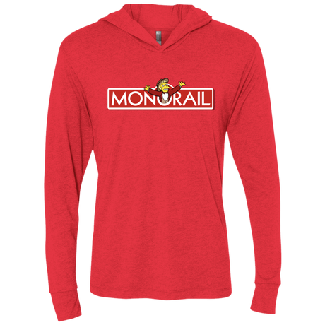 T-Shirts Vintage Red / X-Small Monorail Triblend Long Sleeve Hoodie Tee