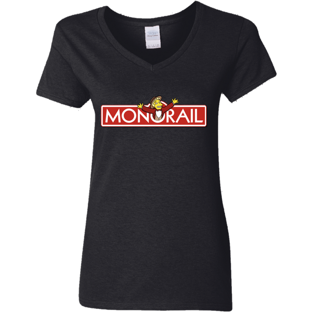 T-Shirts Black / S Monorail Women's V-Neck T-Shirt