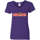 T-Shirts Purple / S Monorail Women's V-Neck T-Shirt