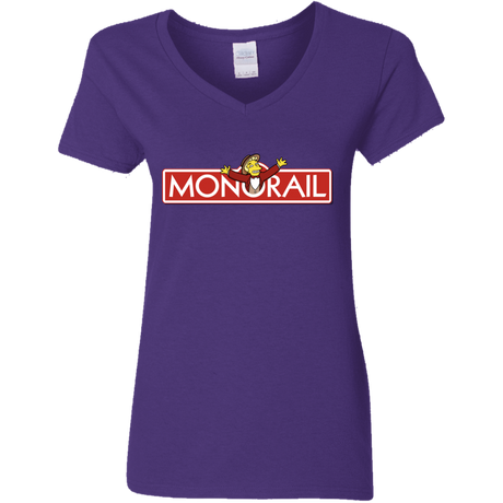 T-Shirts Purple / S Monorail Women's V-Neck T-Shirt