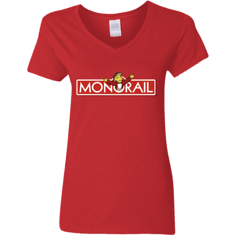 T-Shirts Red / S Monorail Women's V-Neck T-Shirt