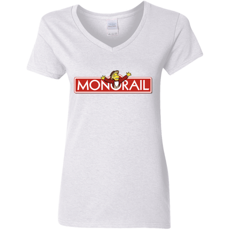 T-Shirts White / S Monorail Women's V-Neck T-Shirt