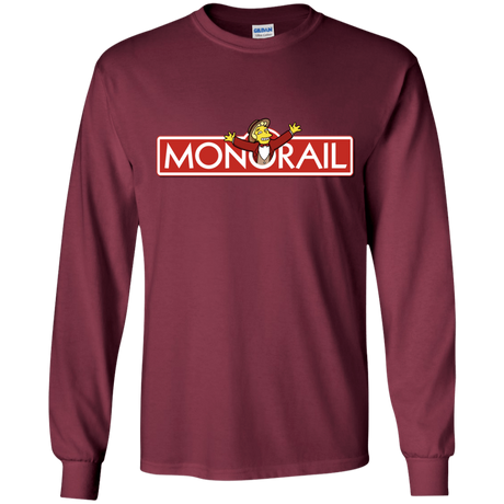 T-Shirts Maroon / YS Monorail Youth Long Sleeve T-Shirt