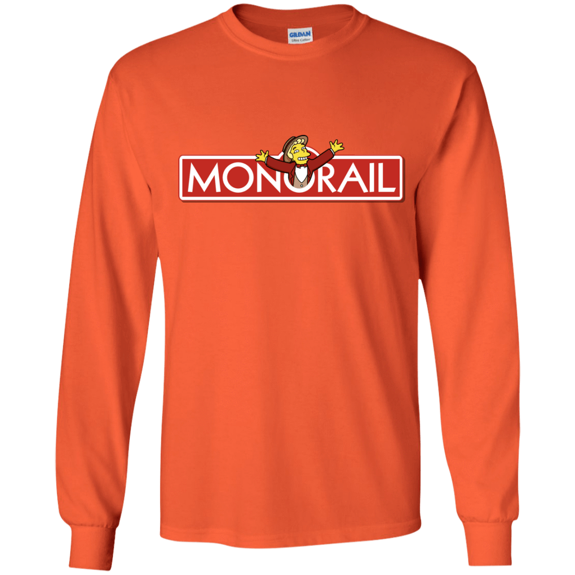 T-Shirts Orange / YS Monorail Youth Long Sleeve T-Shirt