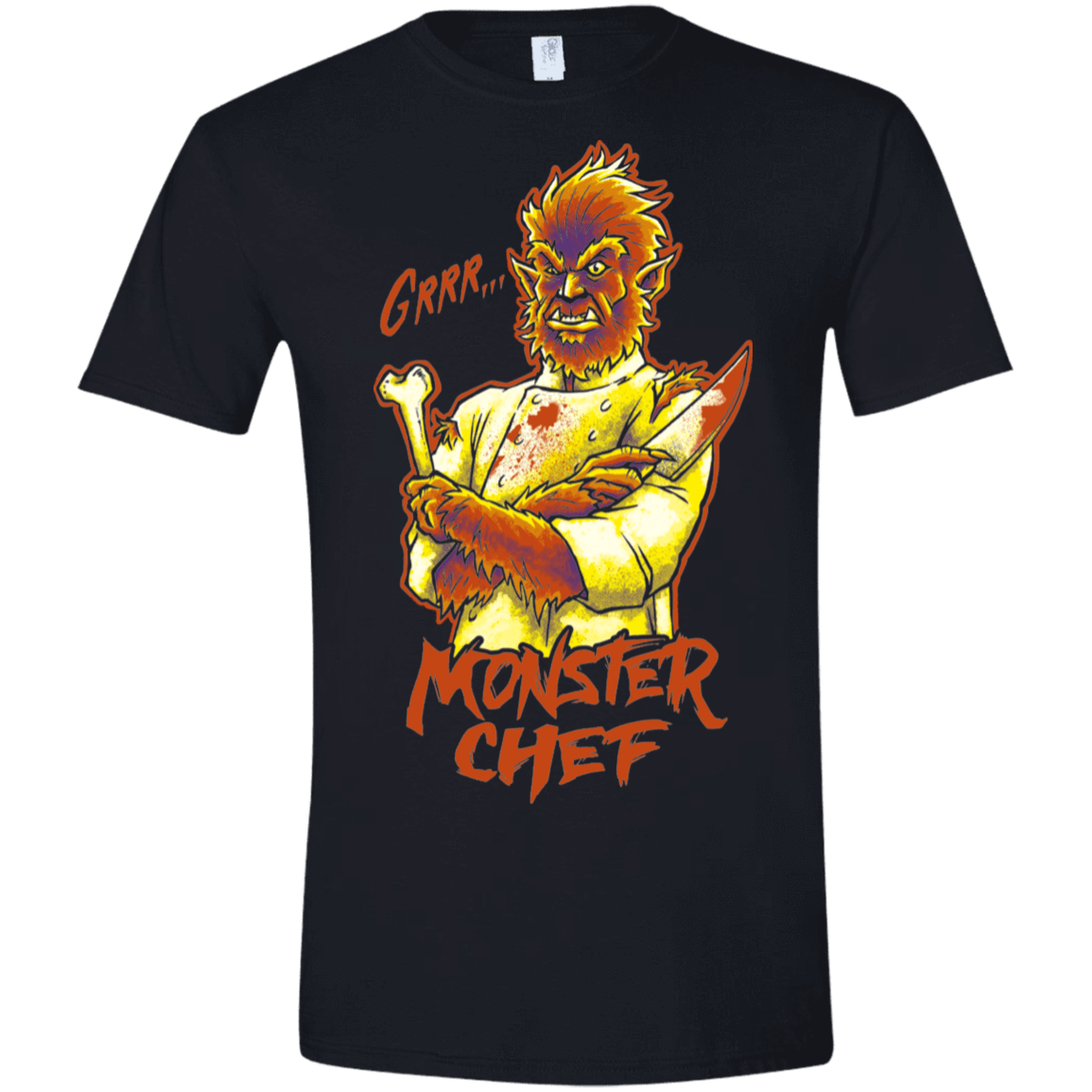 T-Shirts Black / X-Small Monster Chef Men's Semi-Fitted Softstyle