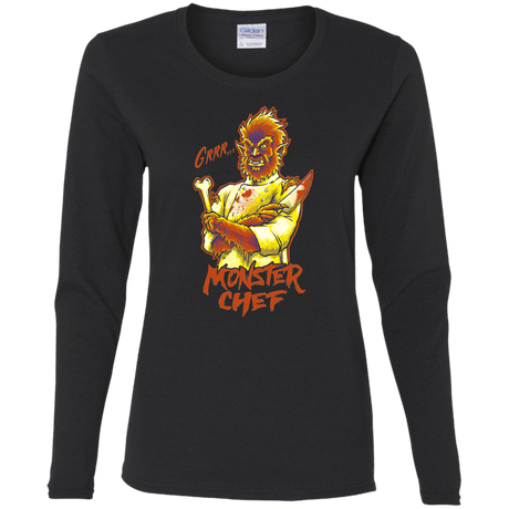 T-Shirts Black / S Monster Chef Women's Long Sleeve T-Shirt